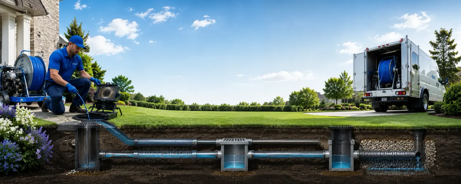 Outdoor drain cleaning information for Columbia, CT